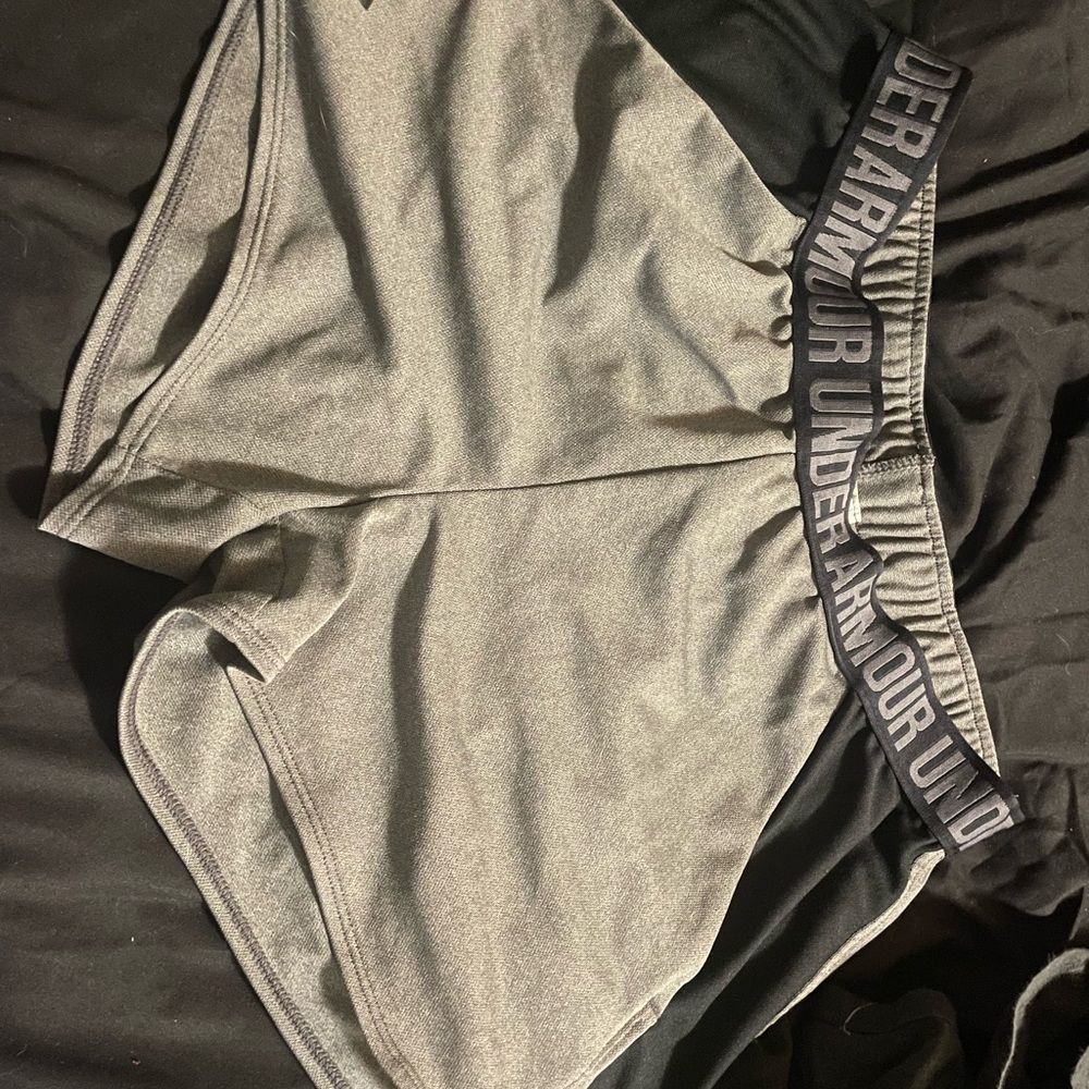 Under Armour Black and Gray Performance Shorts